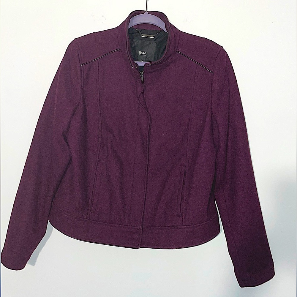 Vintage mossimo purple motorcycle zip up jacket size large